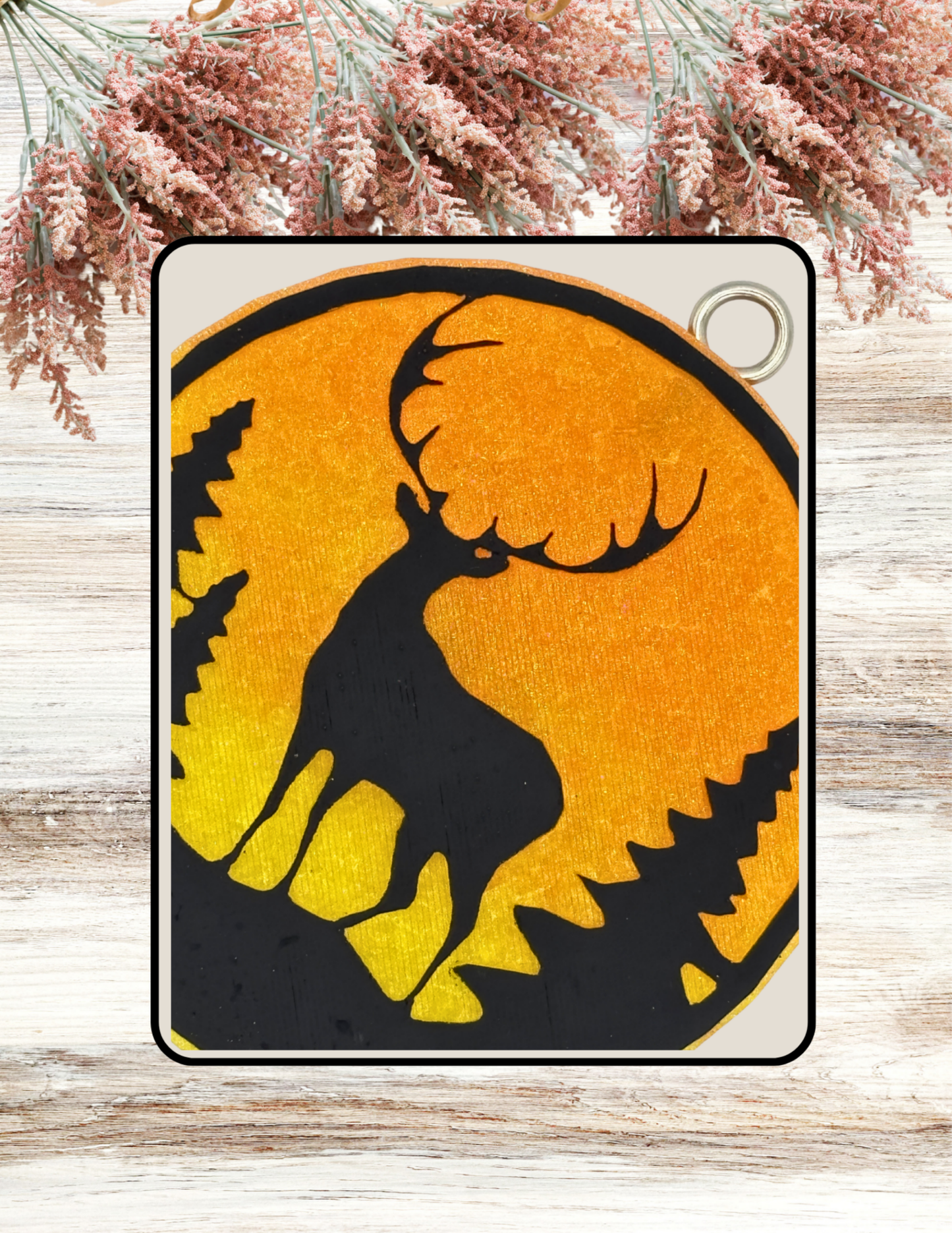 Freshie Deer in Forest Orange Sunrise
