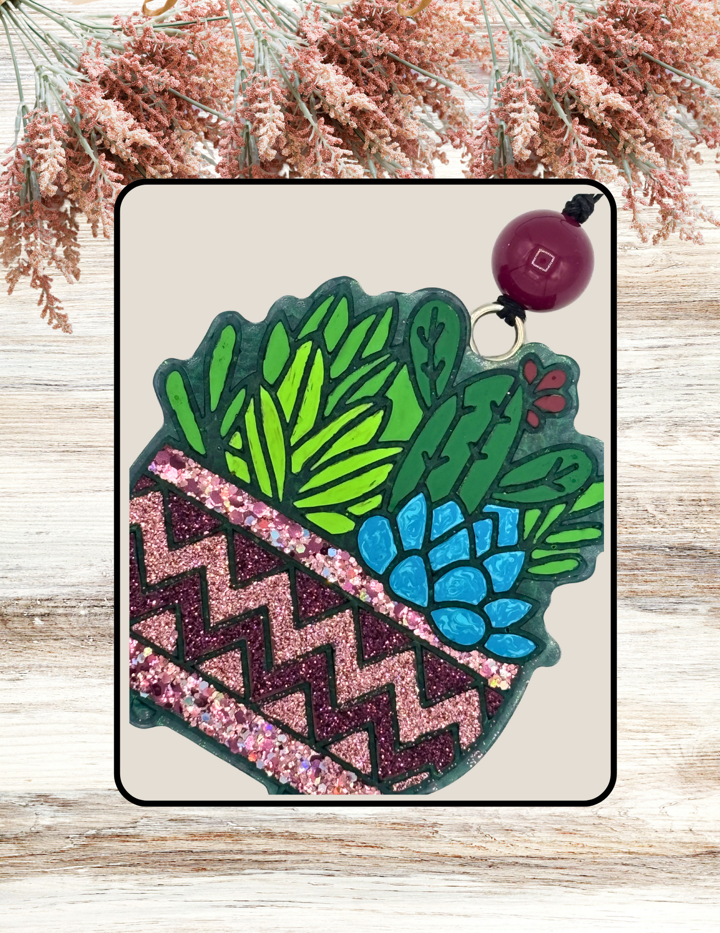 Freshie Aztec Pot and Plants Rose Gold