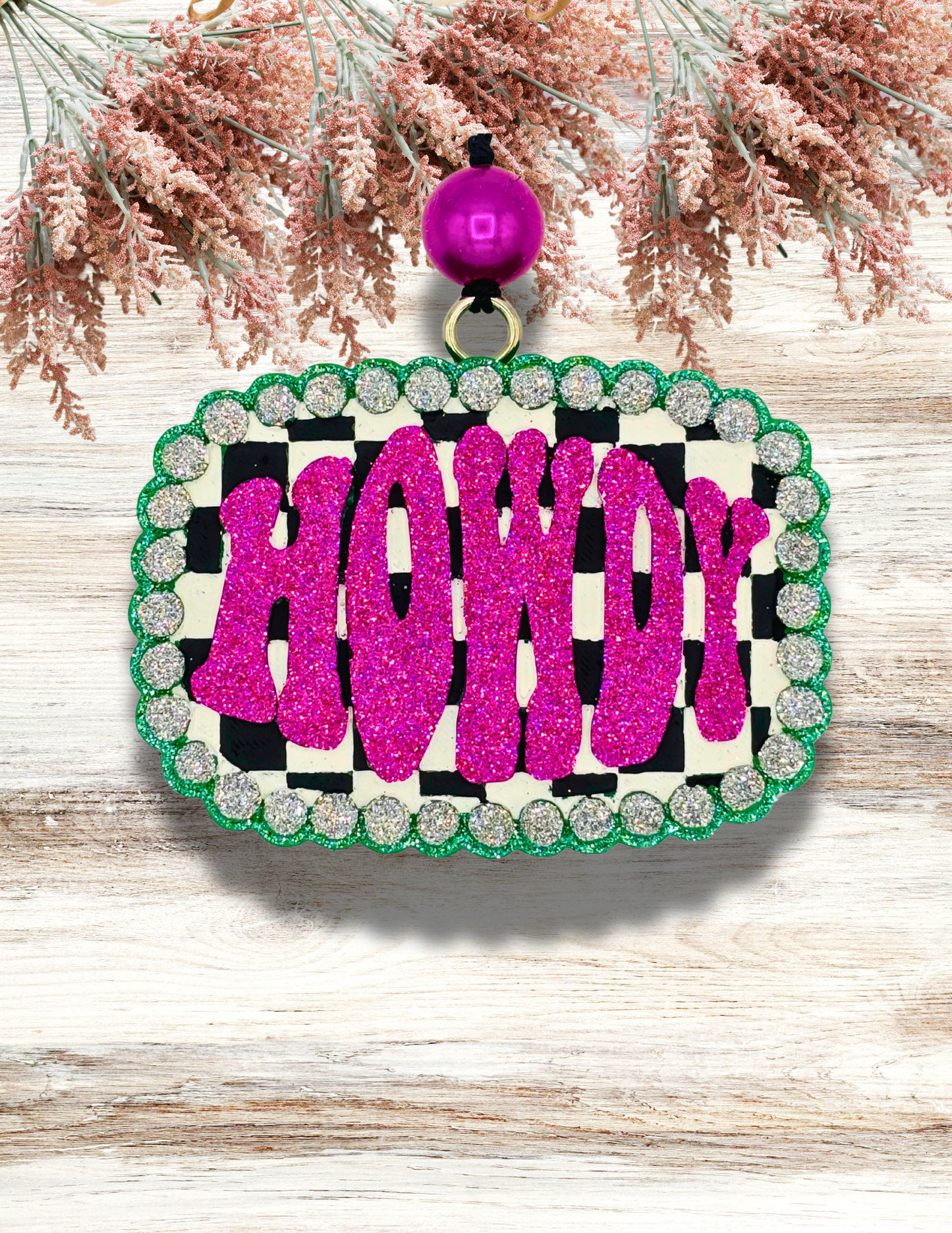 Freshie Checkered Howdy Magenta