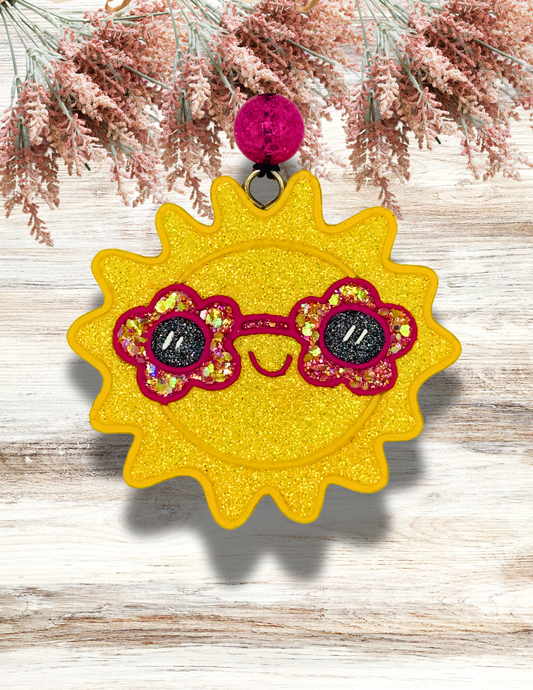 Freshie Sun with Sunglasses Yellow Pink