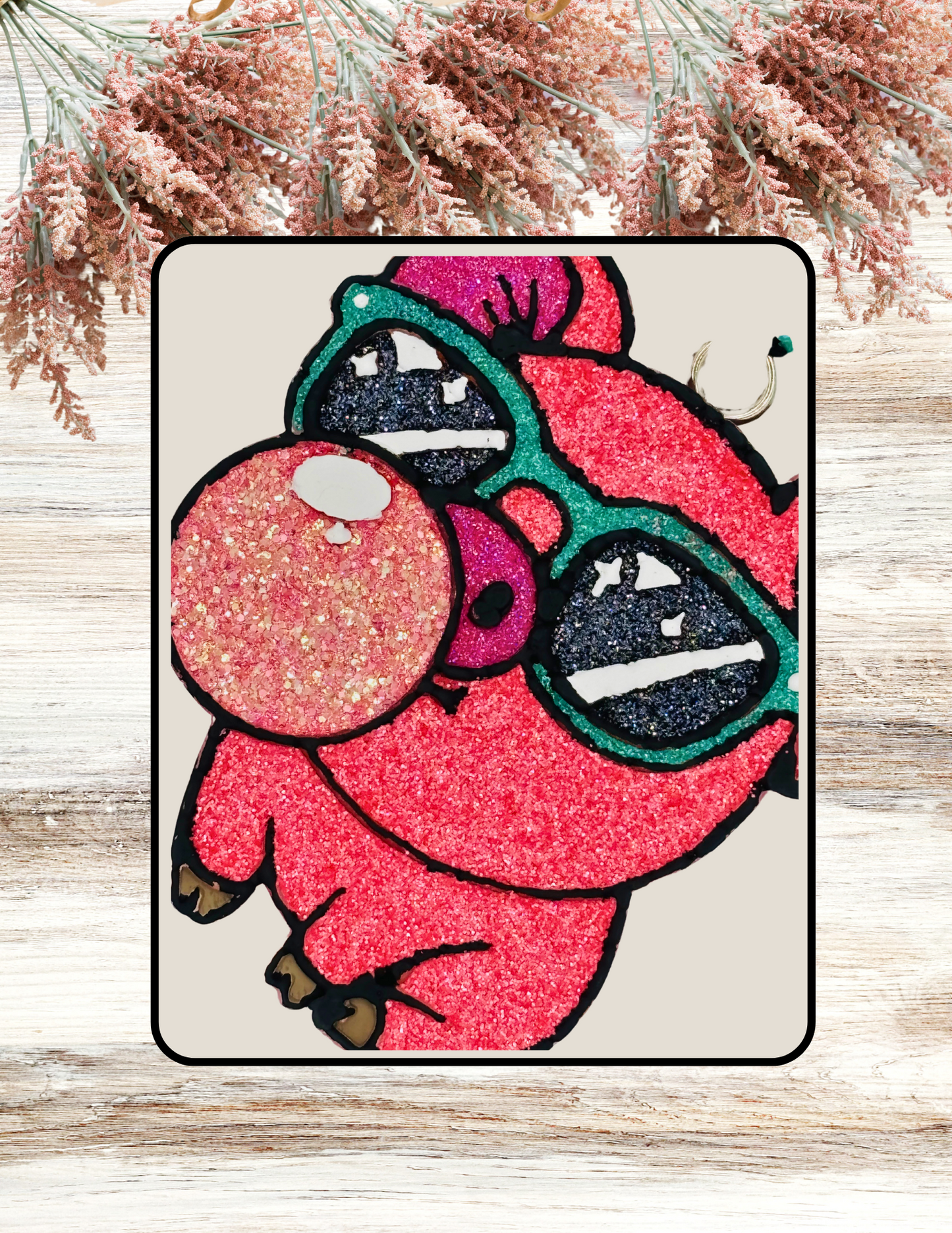 Freshie Pig Blowing Bubble Teal Sunglasses