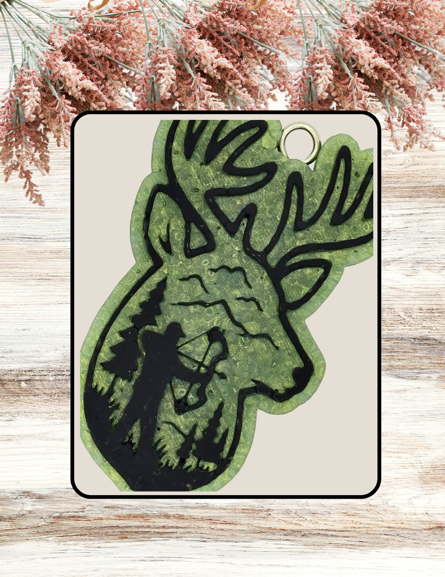 Freshie Deer Bow Hunter Silhouette Green