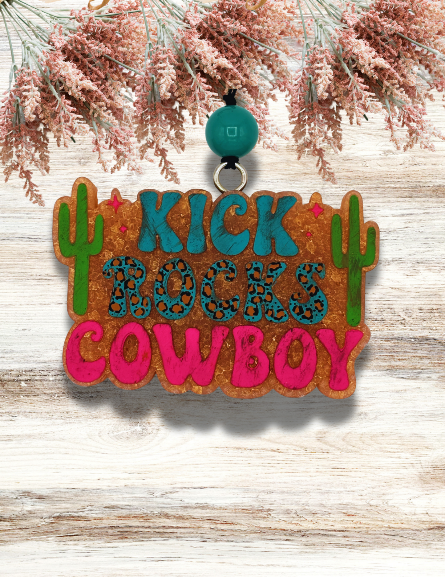 Freshie Kick Rocks Cowboy Teal Pink
