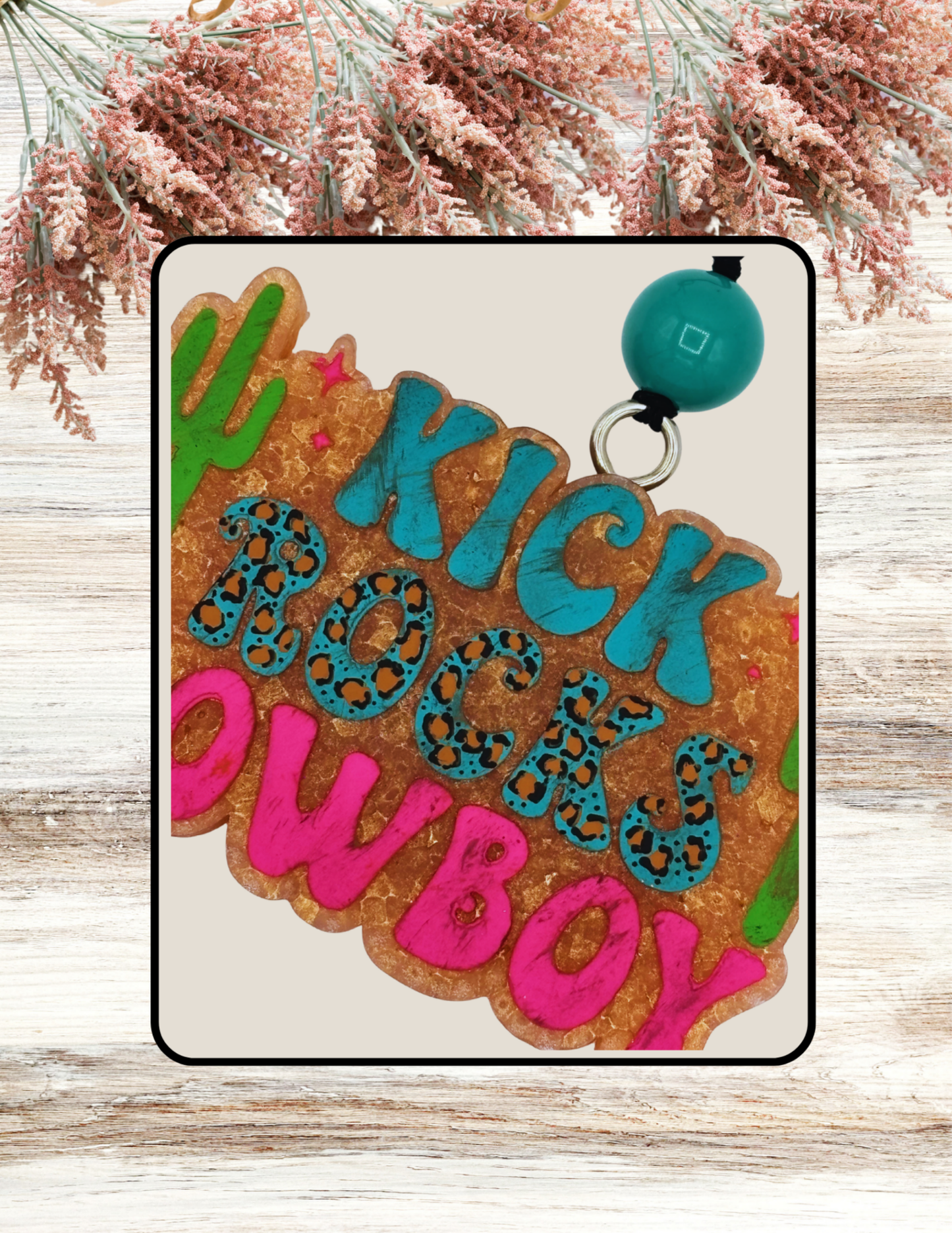 Freshie Kick Rocks Cowboy Teal Pink