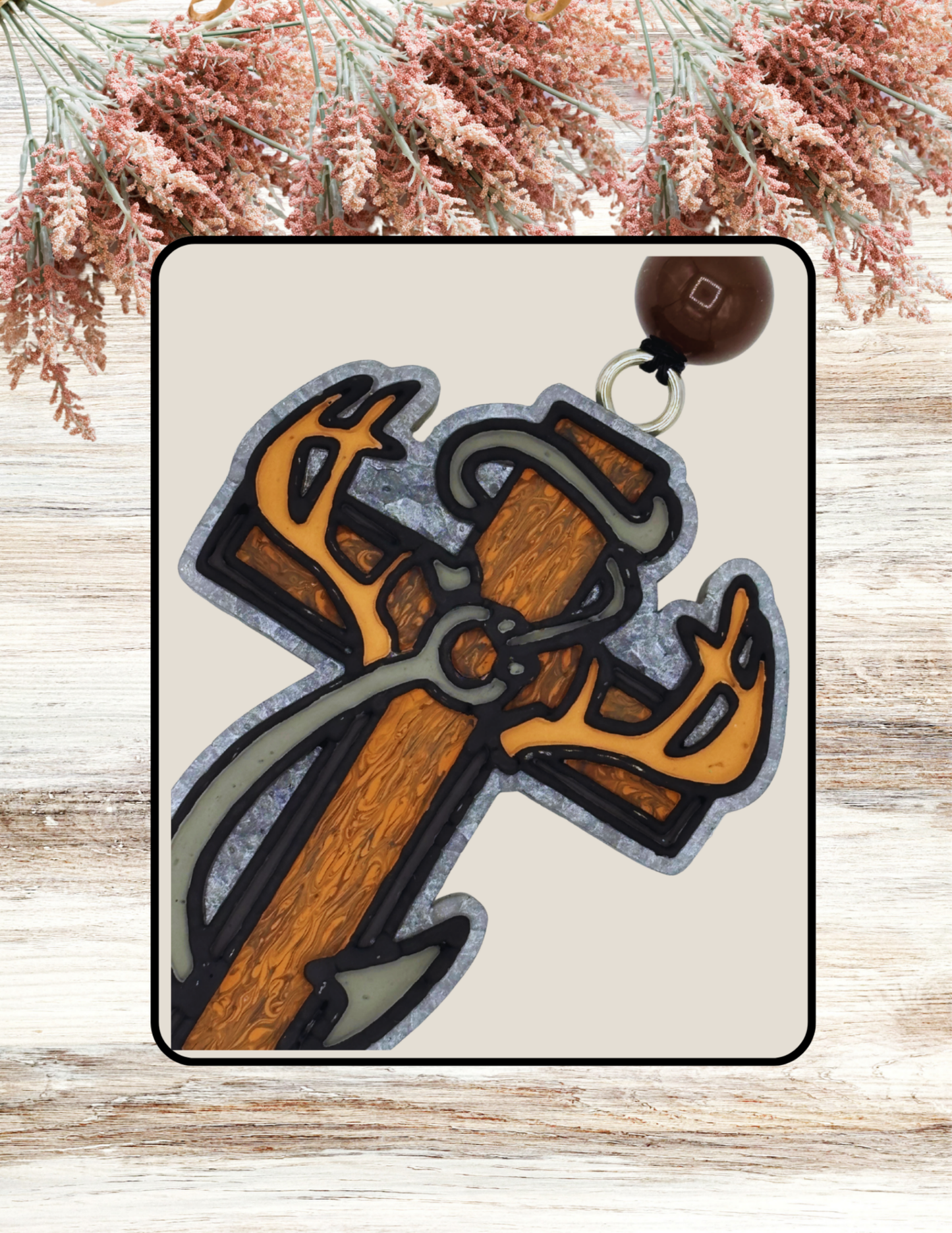 Freshie Fishing Hunting Cross Brown