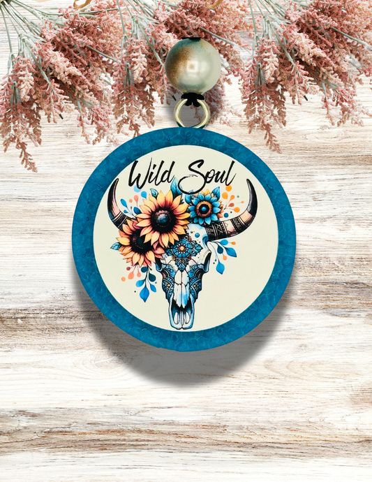 Freshie Round Wild Soul Bull Skull