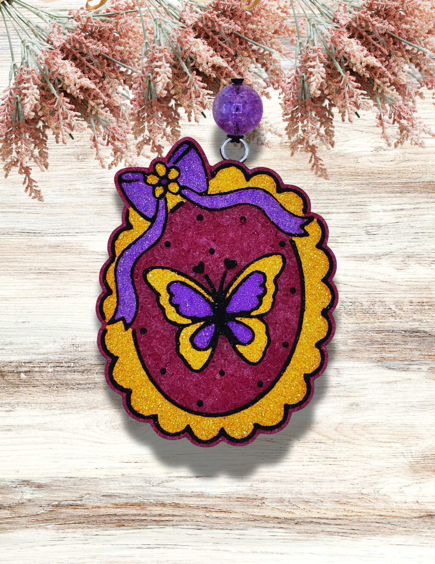 Freshie Butterfly Frame Yellow Purple