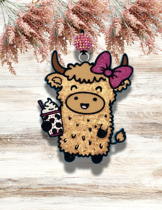 Freshie Girl Cow with Latte Tan Pink