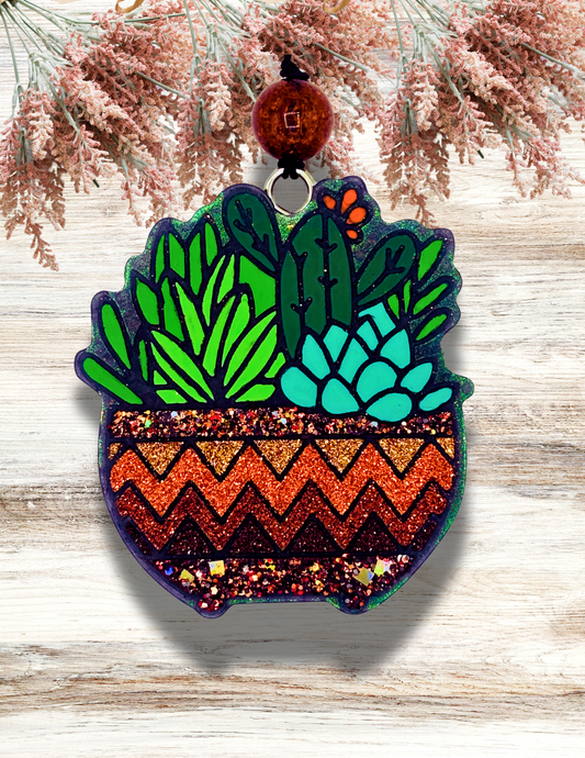 Freshie Aztec Pot and Plants Copper