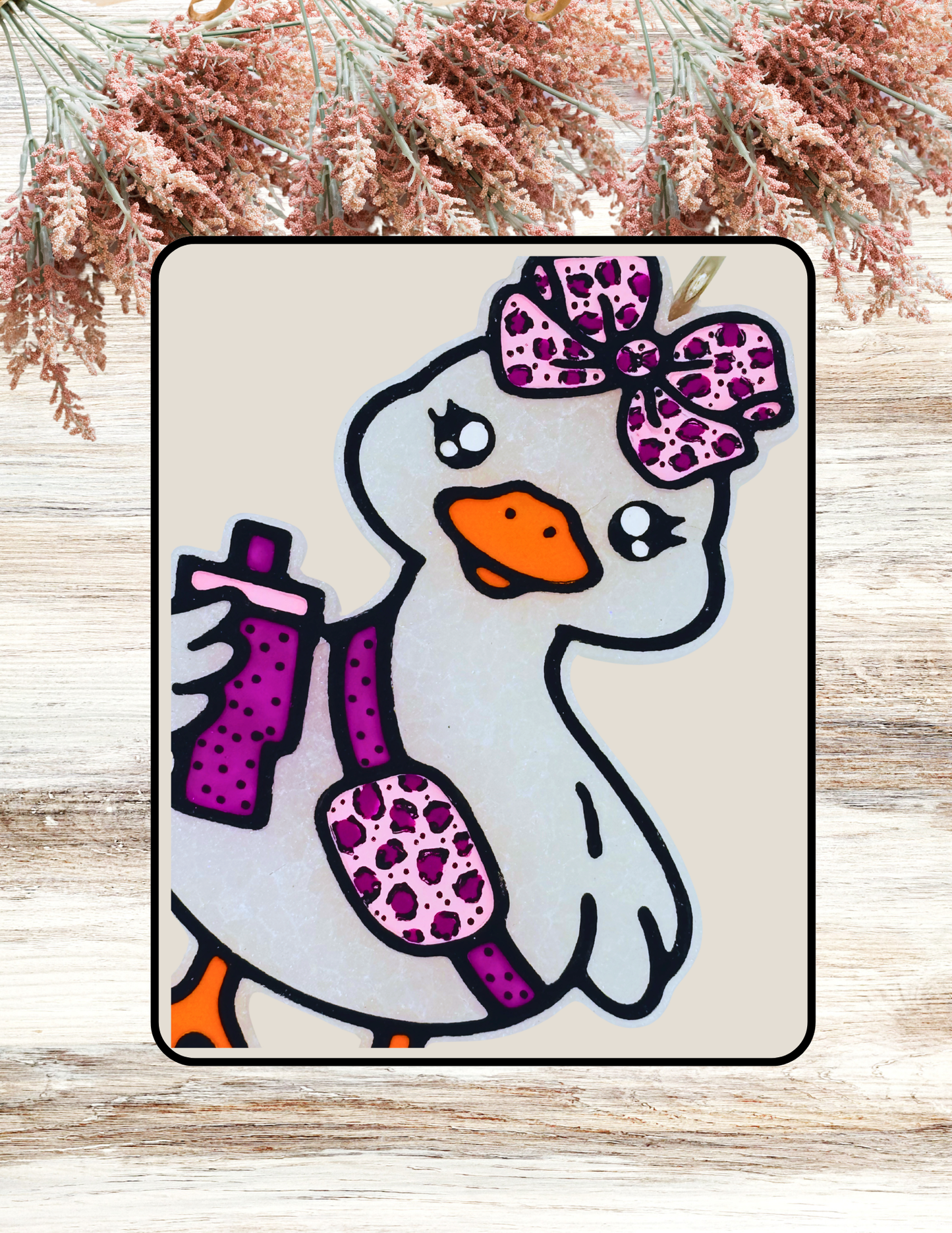 Freshie Girly Goose Purple Leopard