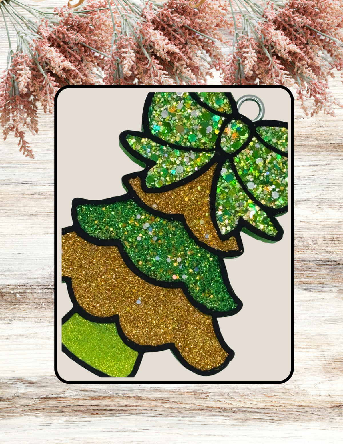 Freshie Big Bow Christmas Tree Green Gold