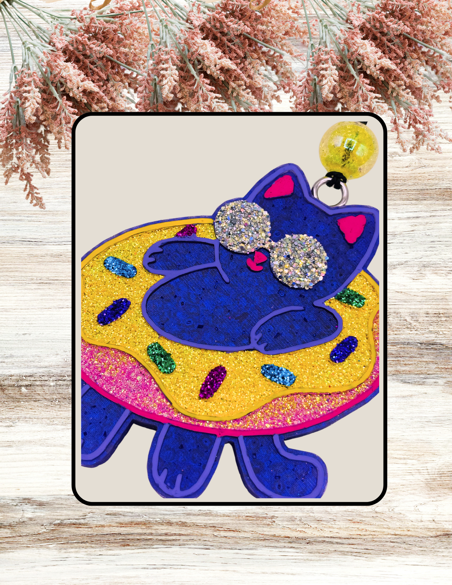 Freshie Cat Floatie Yellow Purple