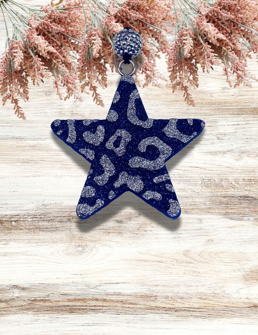 Freshie Leopard Star Blue & Silver