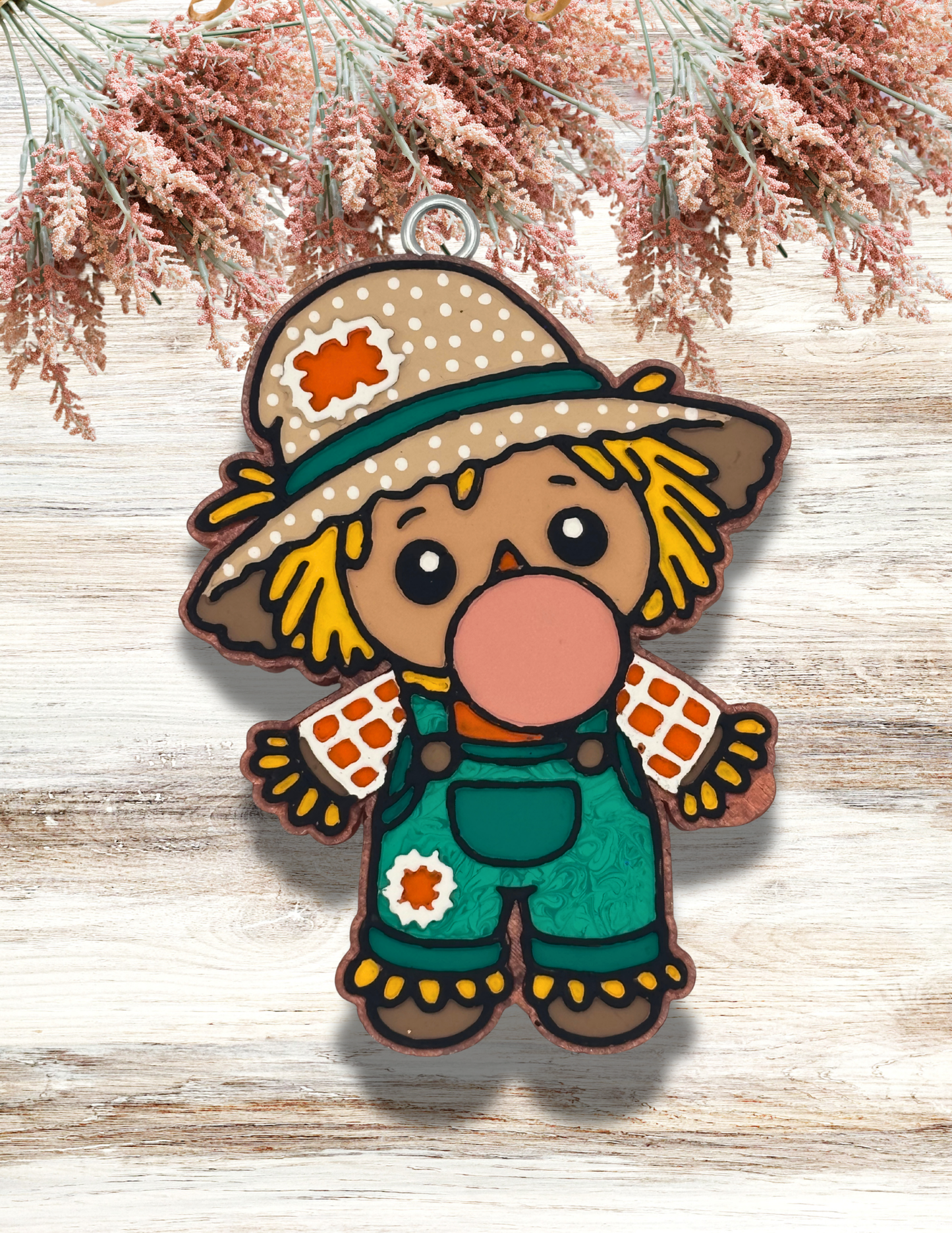 Freshie Scarecrow With Bubble Teal Orange