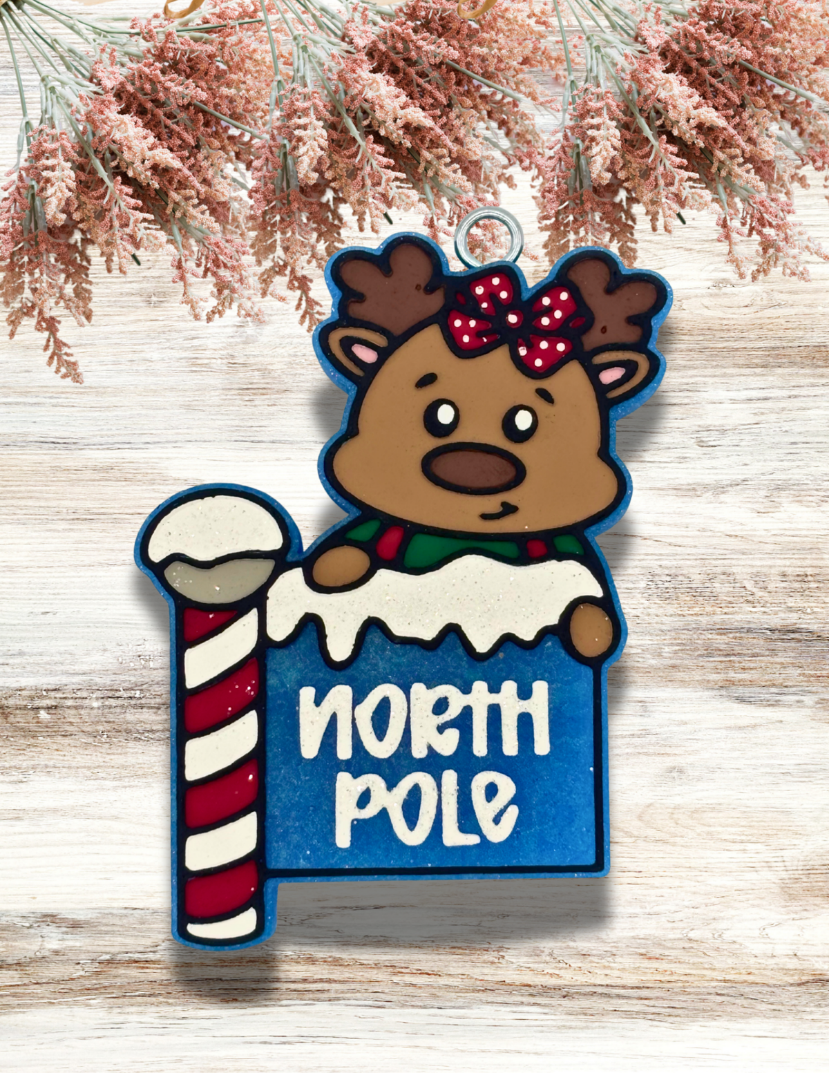 Freshie Reindeer North Pole Red Blue