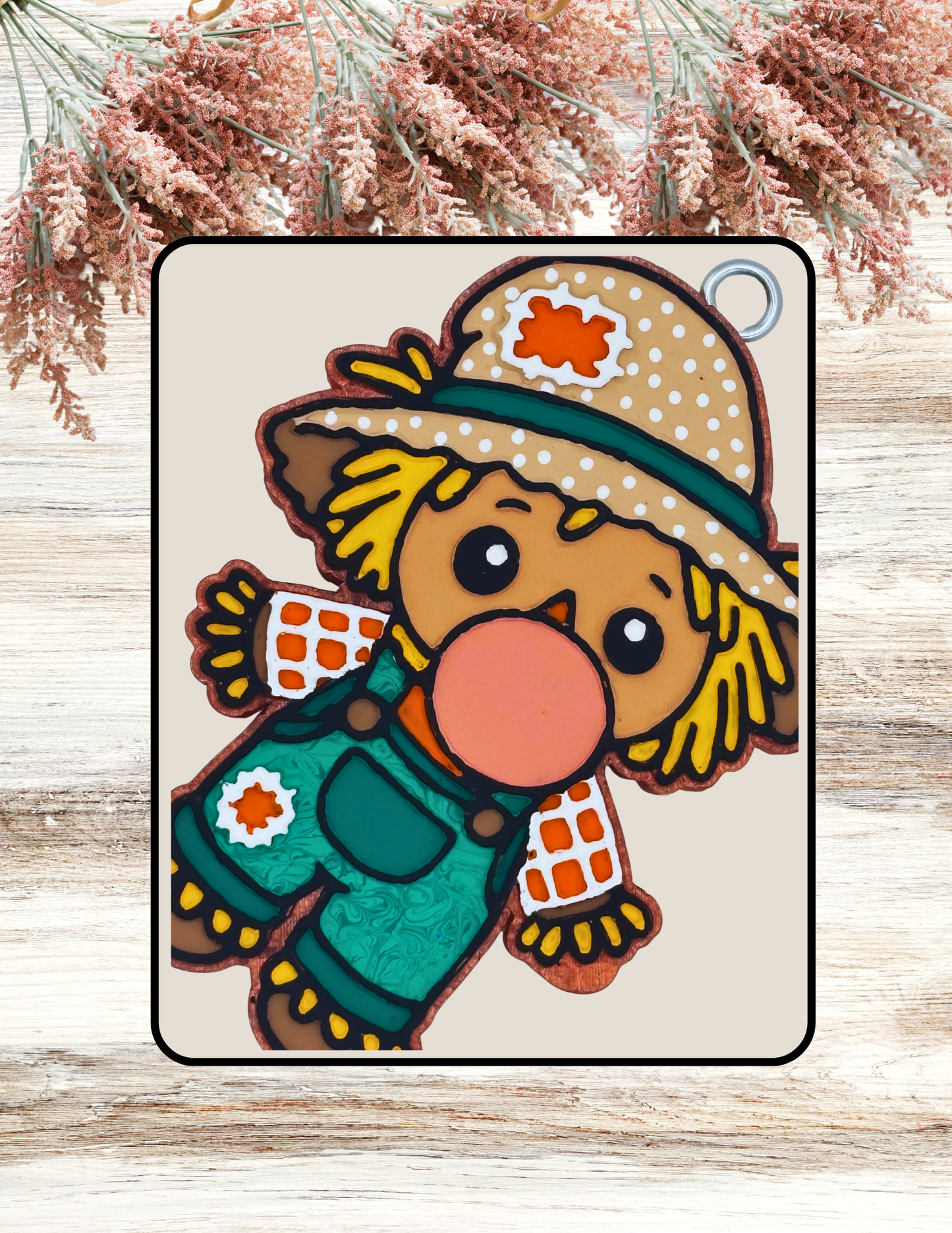 Freshie Scarecrow With Bubble Teal Orange
