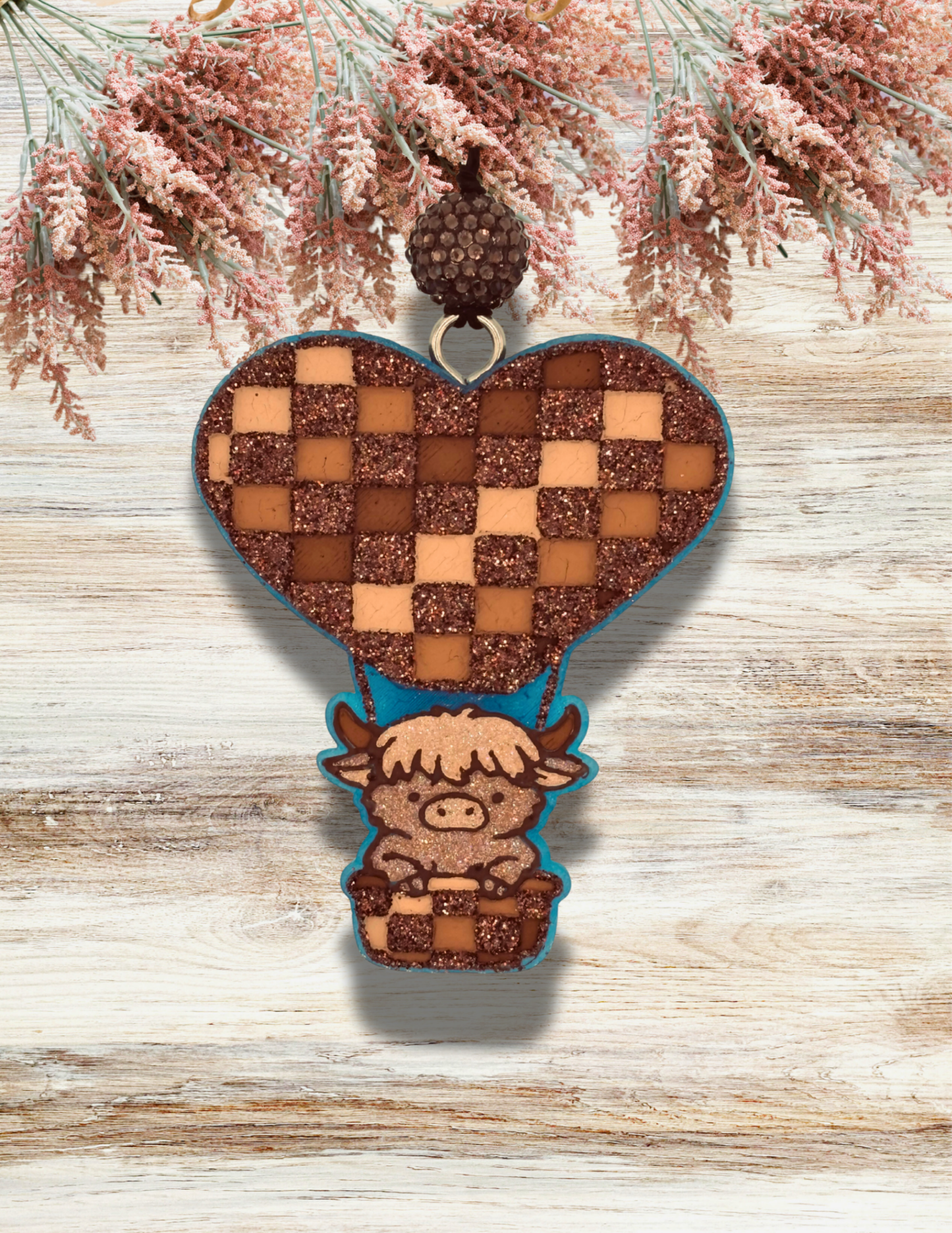 Freshie Highland in Checkered Heart Balloon Brown