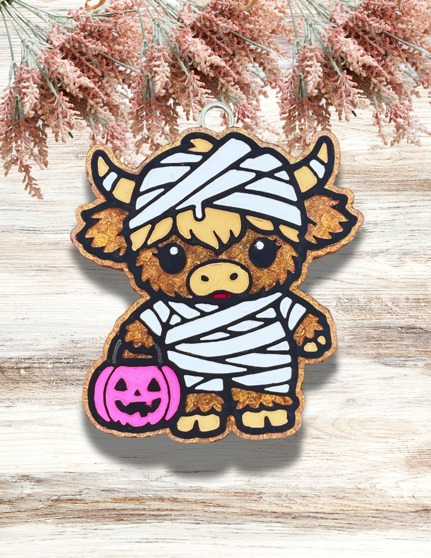Freshie Mummy Highland Cow Pink