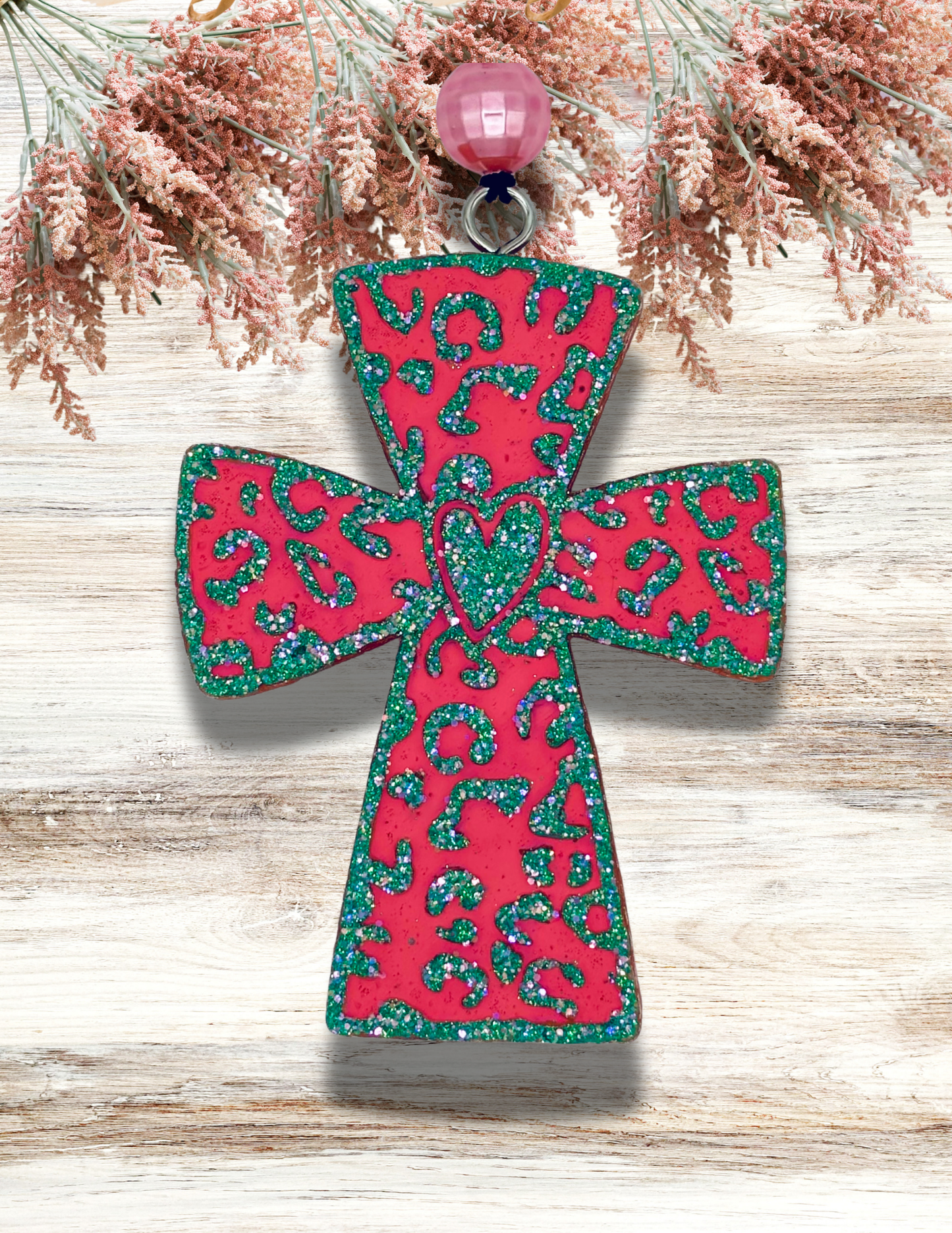 Freshie Leopard Cross Coral & Mint