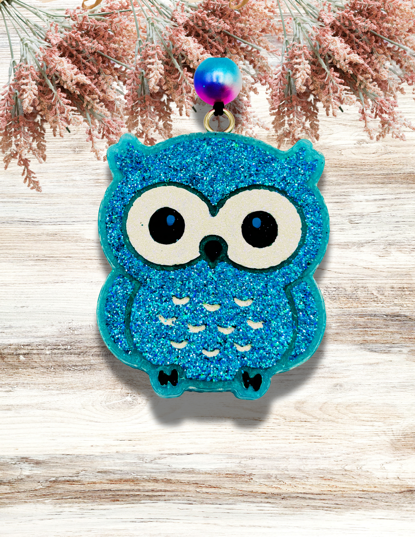 Freshie Cutie Owl Coral Turquoise