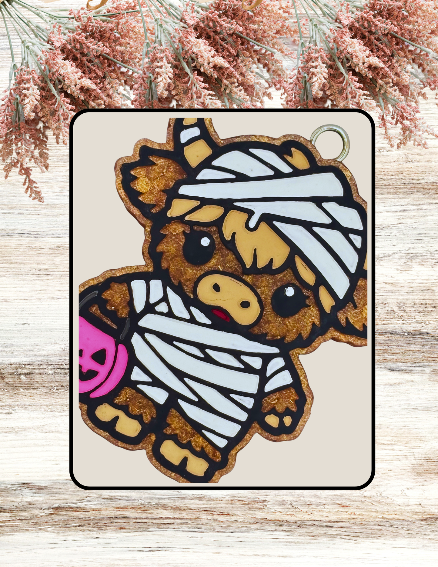 Freshie Mummy Highland Cow Pink