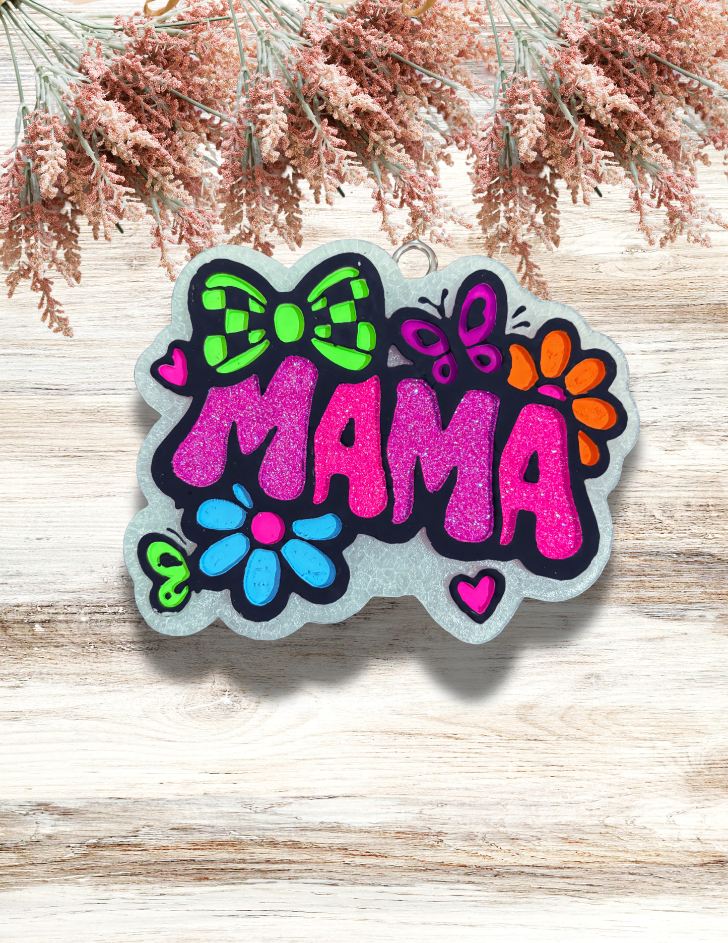 Freshie Mama Flowers Butterfly Neon