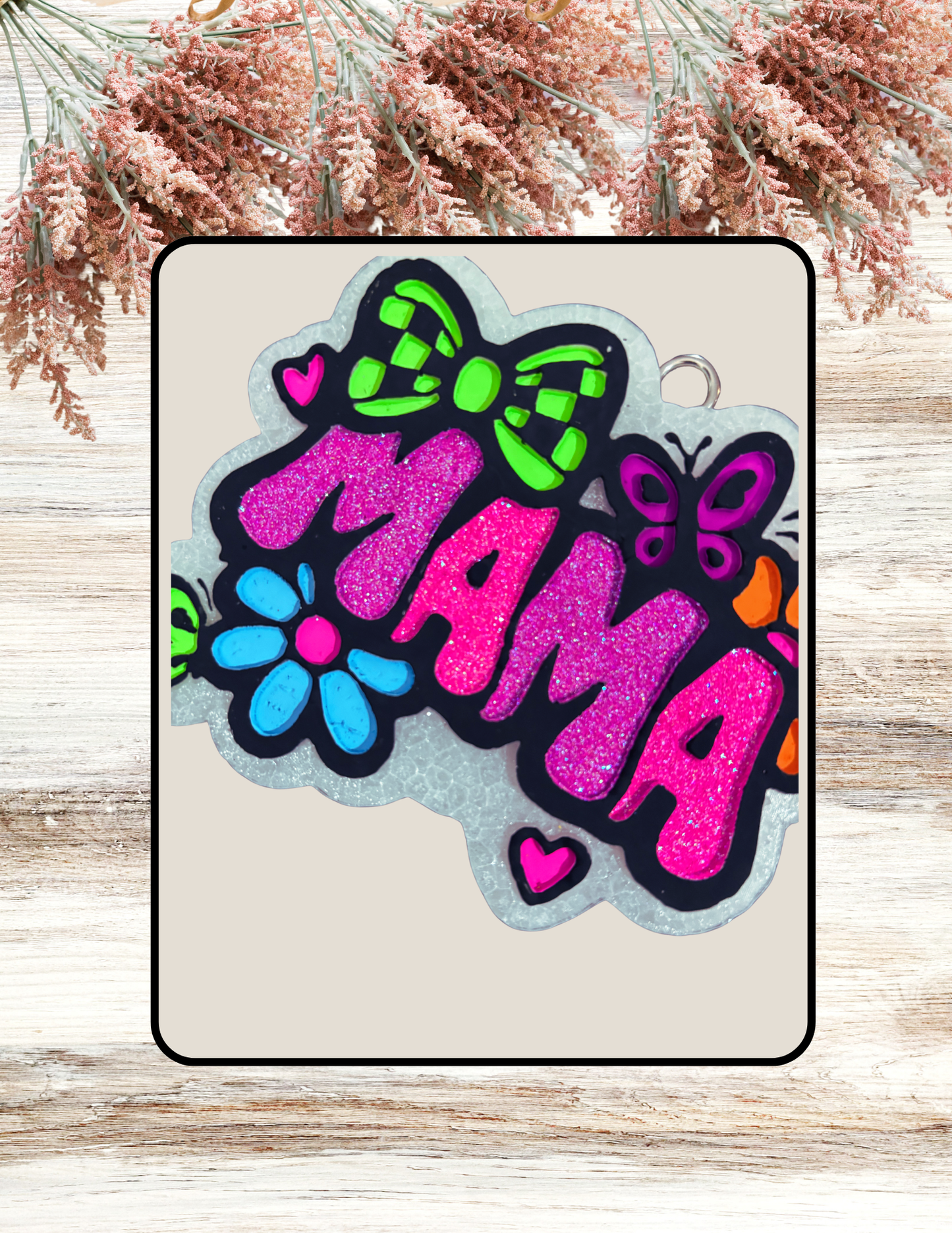 Freshie Mama Flowers Butterfly Neon