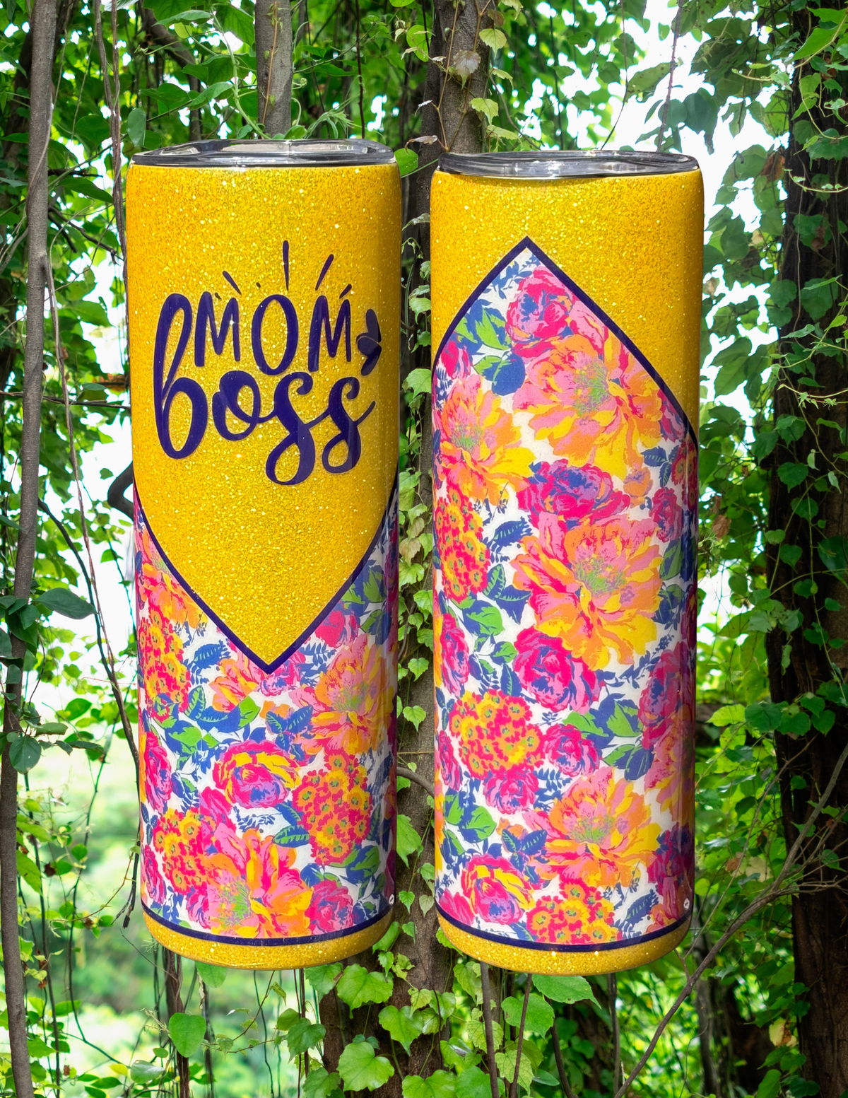 Tumbler Mom Boss Floral 20 oz