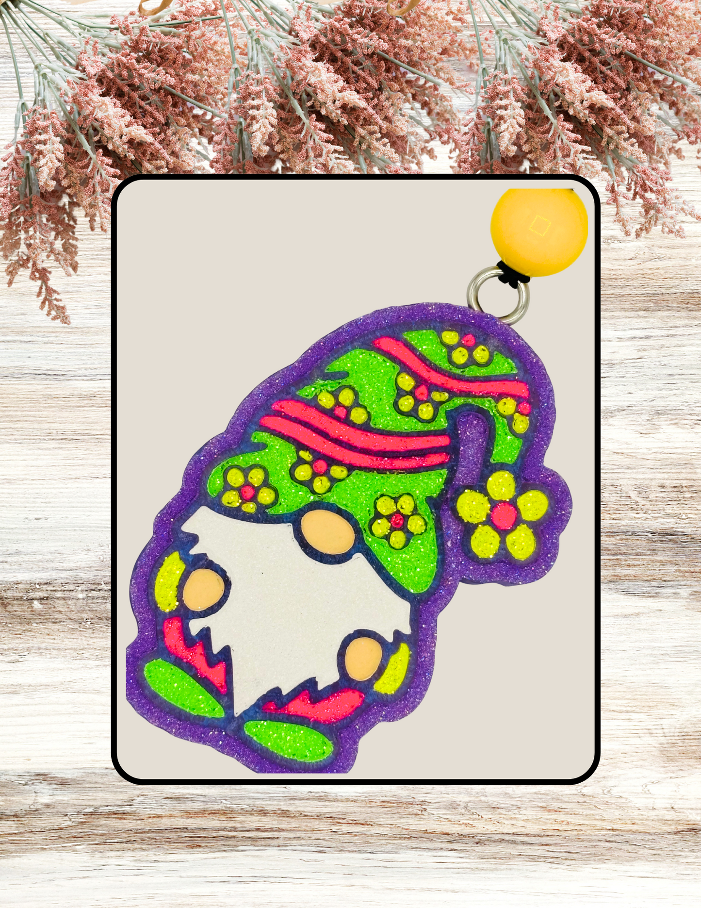 Freshie Retro Gnome Neon Green Pink