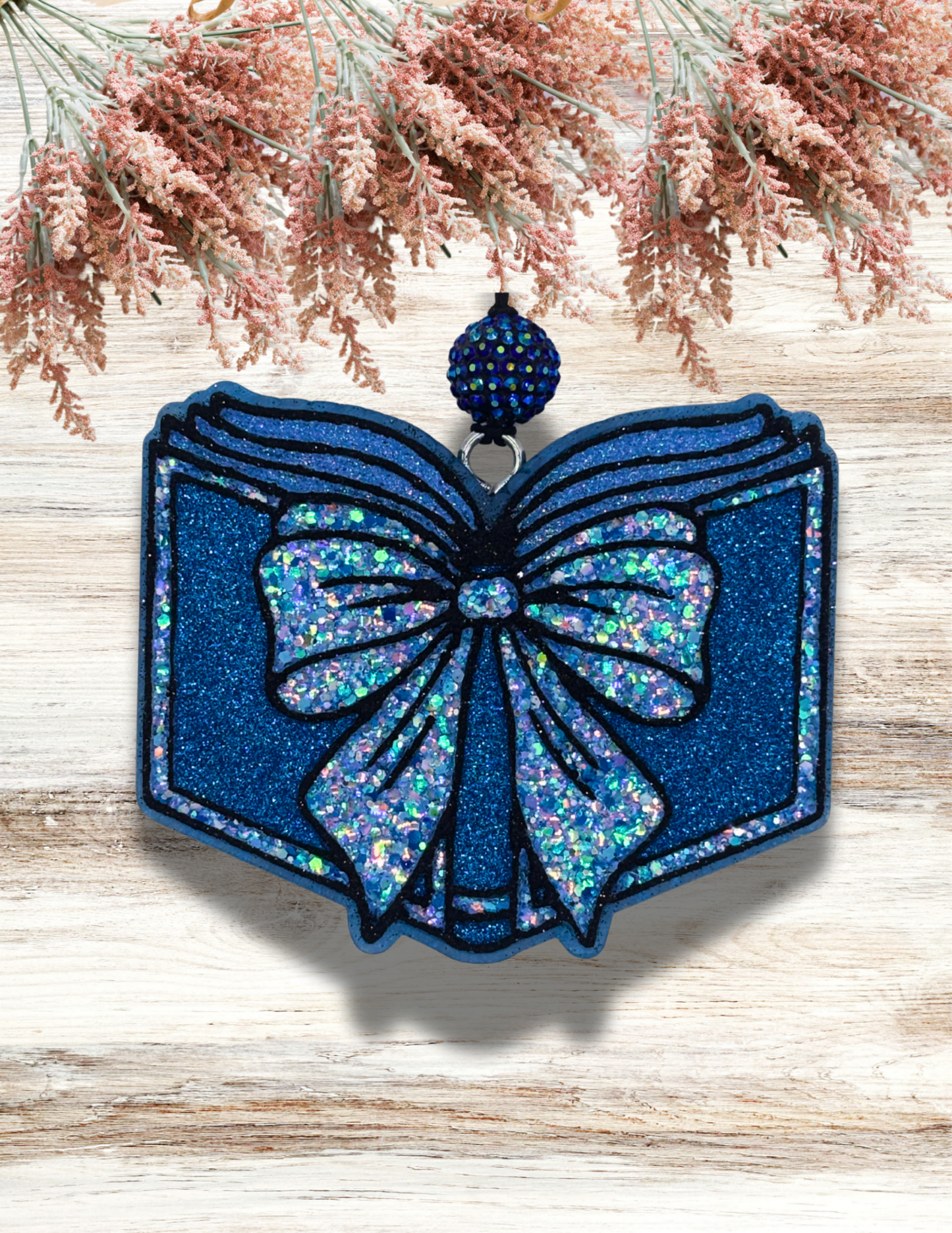 Freshie Open Book with Bow Blue