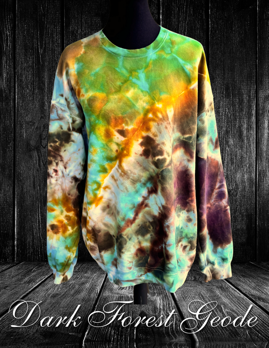 XL-Dark Forest Geode Sweatshirt