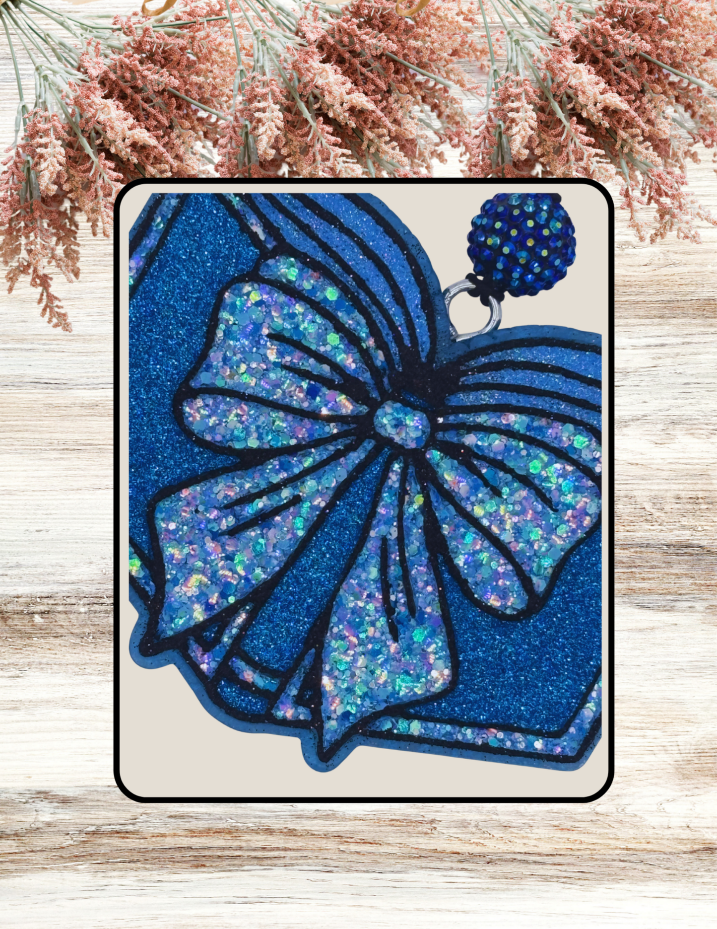Freshie Open Book with Bow Blue