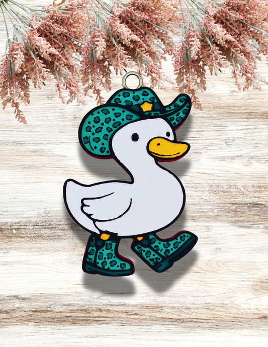 Freshie Cowboy Duck Teal Leopard