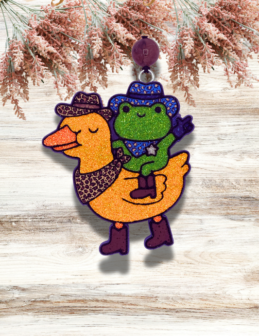 Freshie Whimsy Frog and Duck Leopard