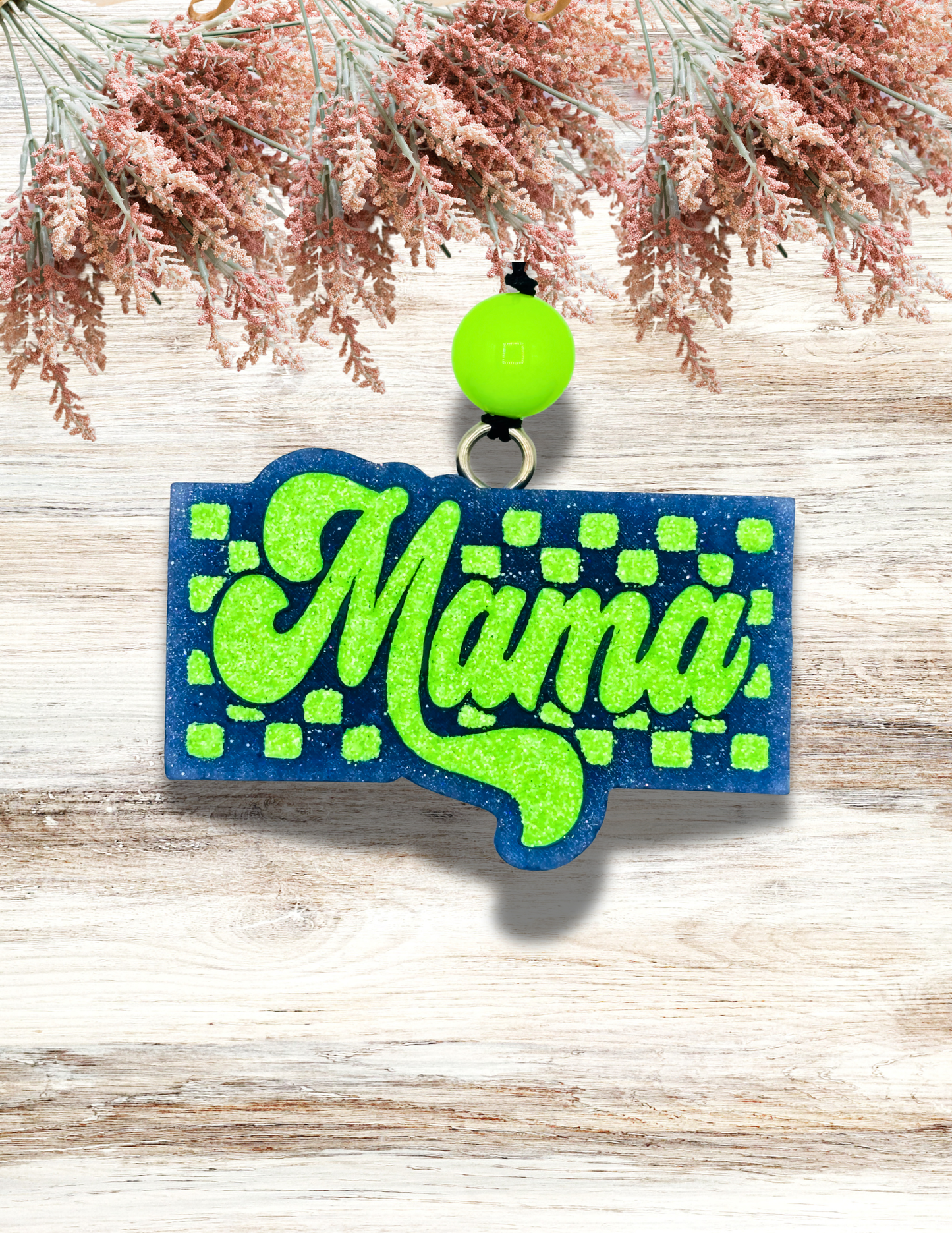 Freshie Mama Checker Neon Green