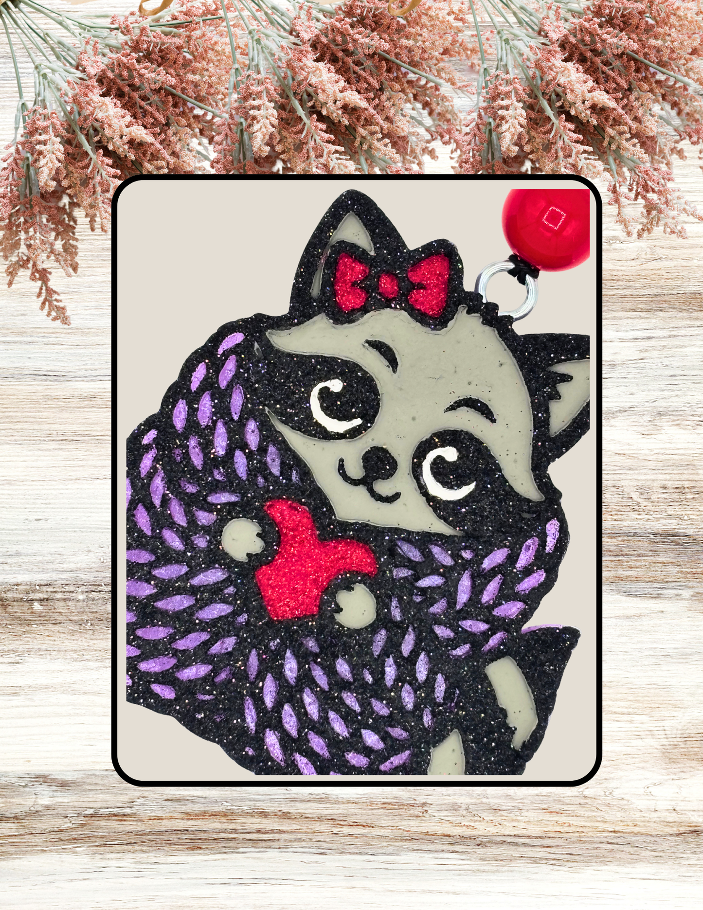 Freshie Raccoon Blanket Heart Purple Red
