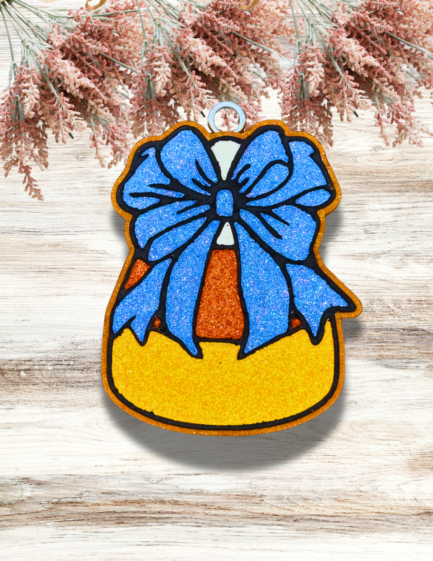 Freshie Candy Corn Bow Blue