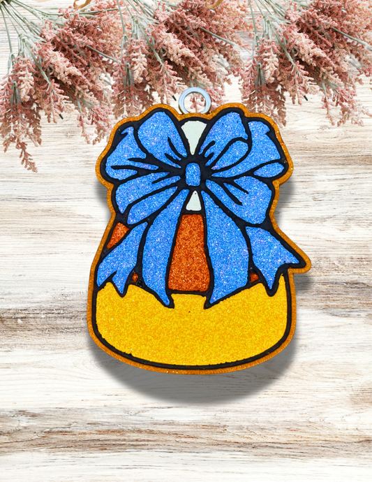 Freshie Candy Corn Bow Blue