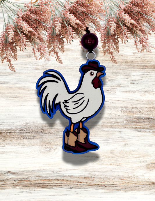 Freshie Western Rooster White Brown