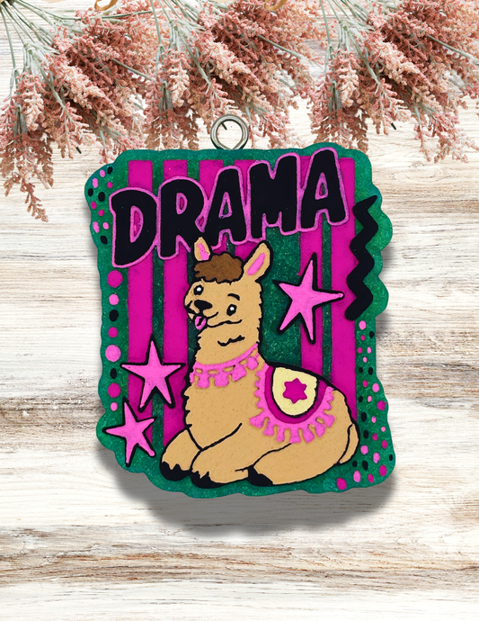 Freshie Drama Llama Stamp Teal Pink