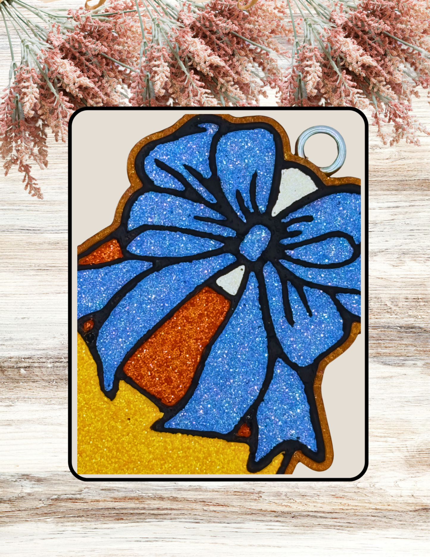 Freshie Candy Corn Bow Blue