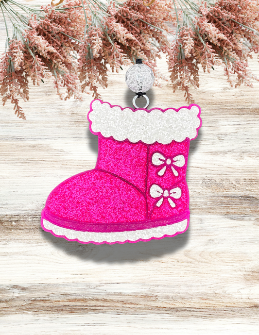 Freshie Snow Boot with Bow Pink White