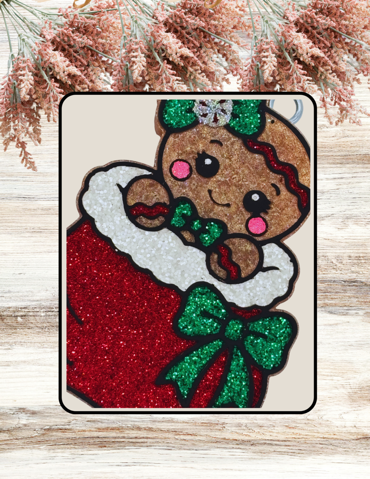 Freshie Gingerbread Girl Santa Sack Red Green
