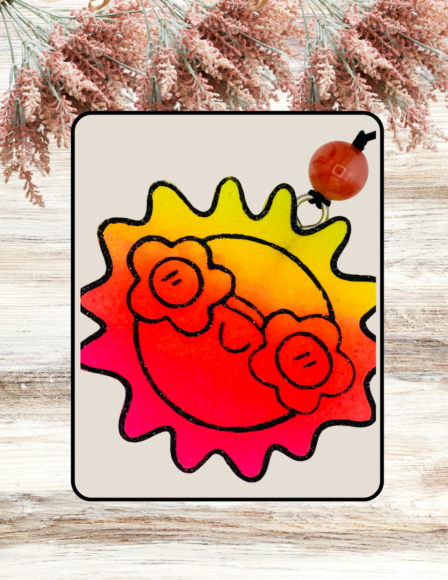 Freshie Sun with Sunglasses Orange Yellow Pink