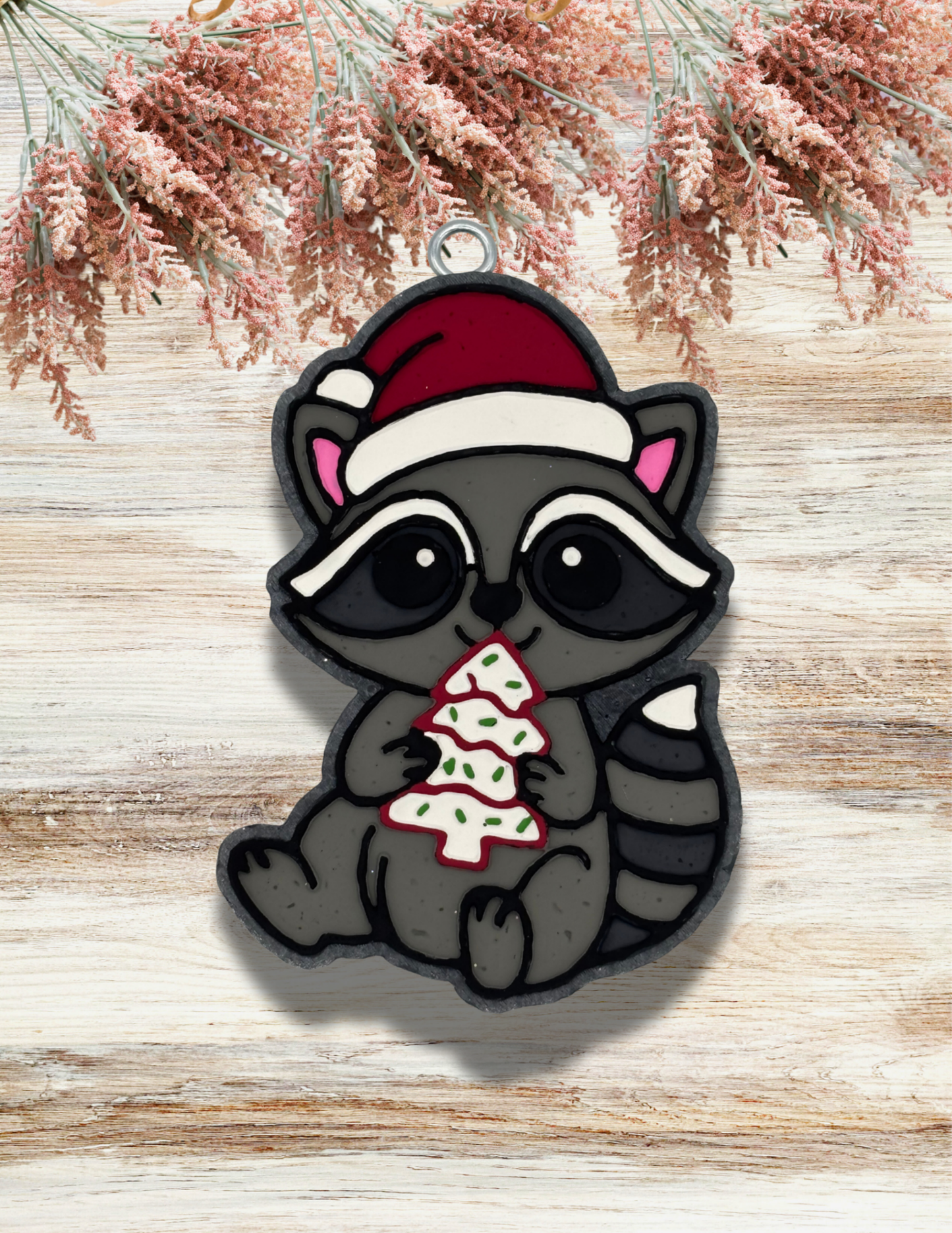 Freshie Raccoon Snack Cake Red White