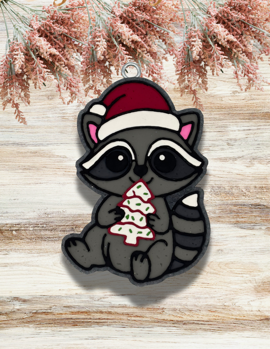 Freshie Raccoon Snack Cake Red White