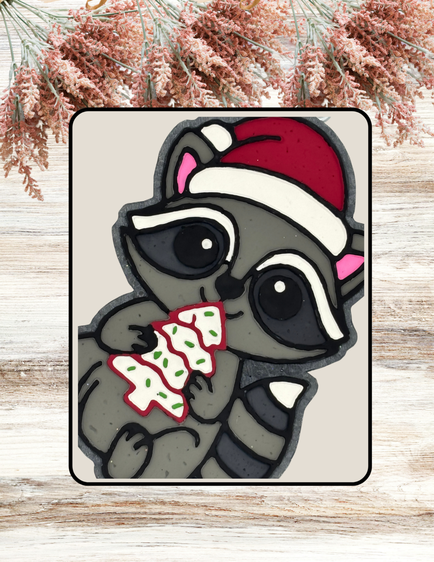 Freshie Raccoon Snack Cake Red White