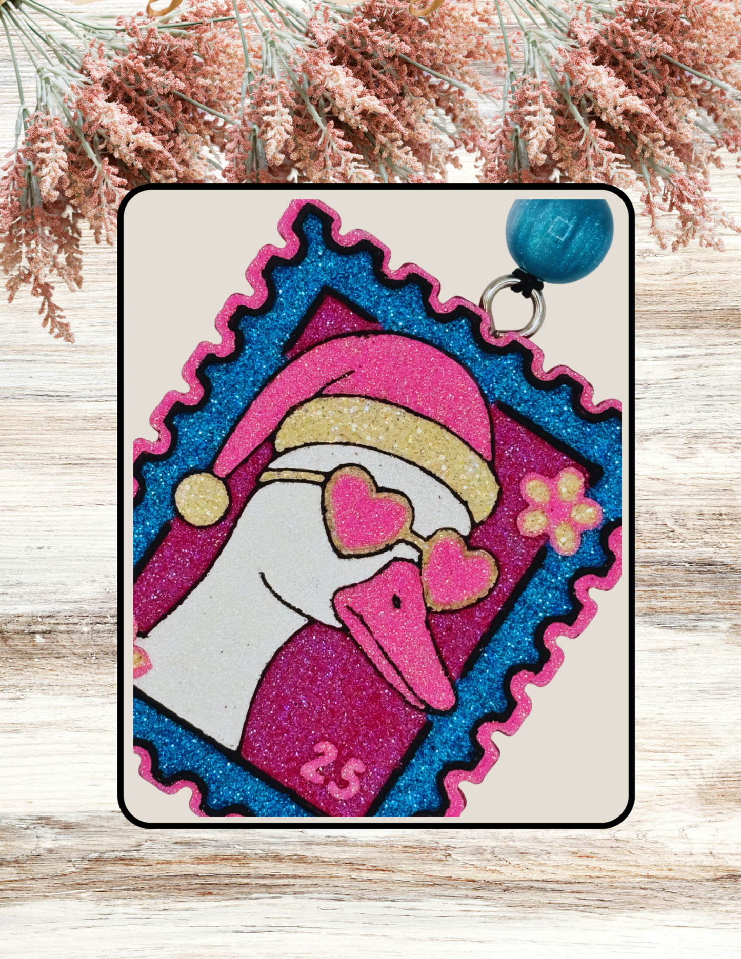 Freshie Santa Goose Stamp Pink