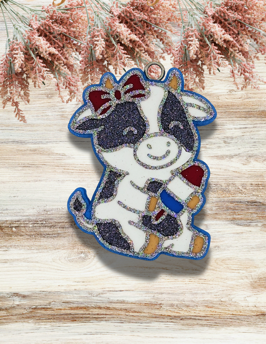 Freshie Star Spangled Cow With Ice Cream Pop