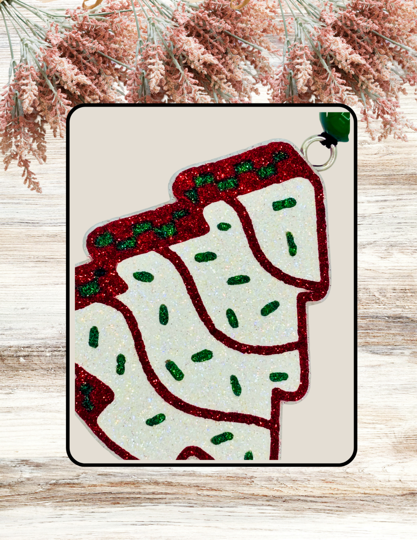 Freshie Checkered Tree Cake Red Green White